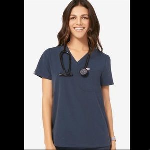 FIGS DARK HARBOR XXS SCRUB TOP